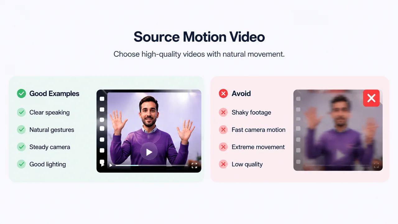 Source motion video input