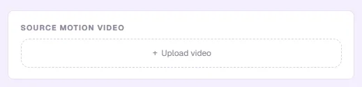 Uploading a source motion video