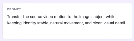 Writing a motion prompt