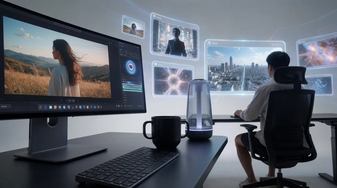 The P Video AI Video Generator workspace